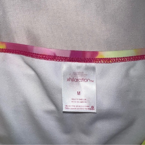 Xhilaration bikini tie dye swim set high waisted pink and yellow - Picture 5 of 6